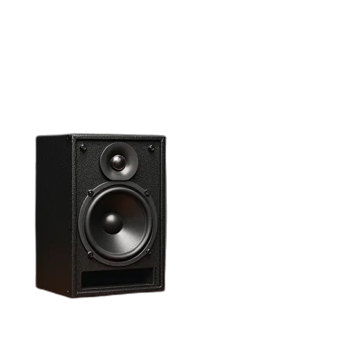 3d render, two, box, speakers transparent PNG cut-out