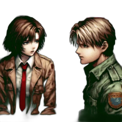jacket, weapon, concept art, pixel art transparent PNG cut-out