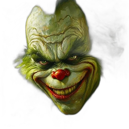 face, mask, creature, photorealistic transparent PNG cut-out