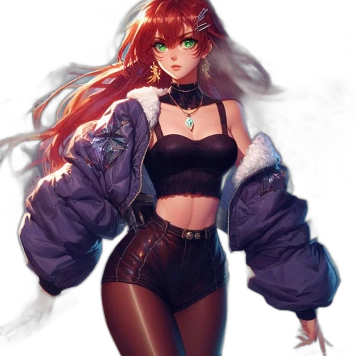 jacket, dress, cyberpunk, concept art transparent PNG cut-out
