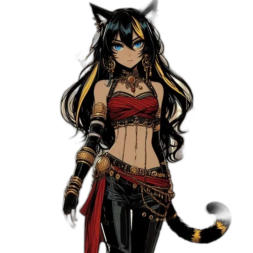 fantasy art, concept art, comic book art, anime transparent PNG cut-out