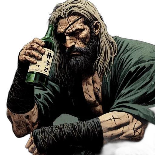bottle, comic book art, concept art, fantasy art transparent PNG cut-out