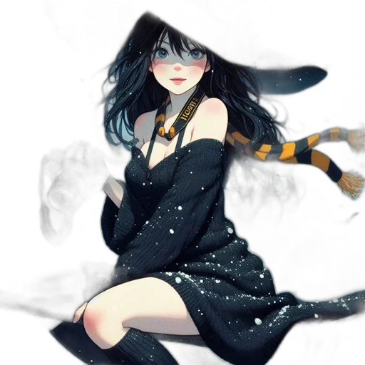 dress, mask, staff, fantasy art transparent PNG cut-out