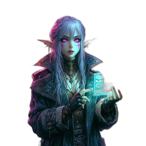 sword, staff, dragon, jacket transparent PNG cut-out