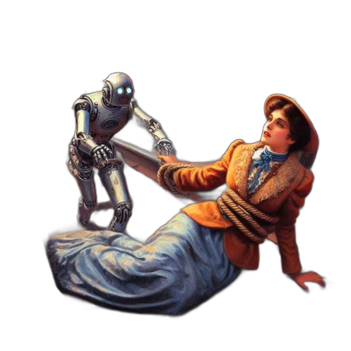 robot, concept art, pixel art, outer space transparent PNG cut-out