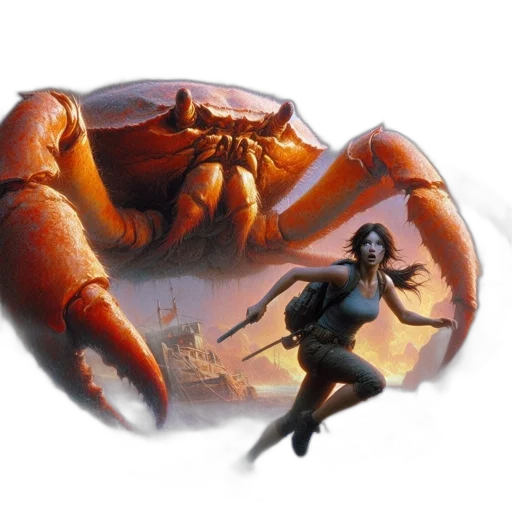 creature, food, concept art, photorealistic transparent PNG cut-out