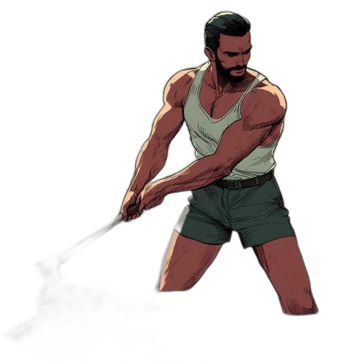 sword, weapon, staff, comic book art transparent PNG cut-out