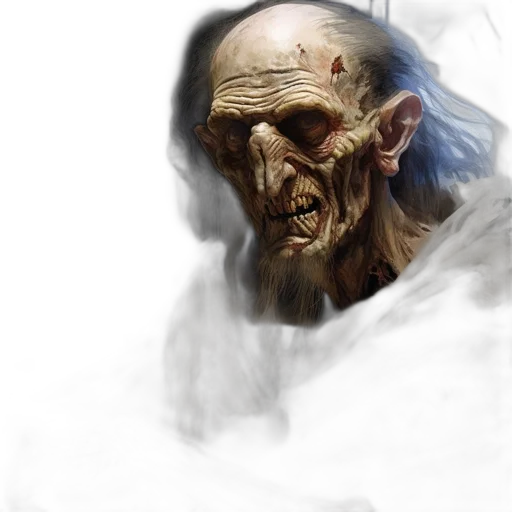 face, mask, creature, staff transparent PNG cut-out