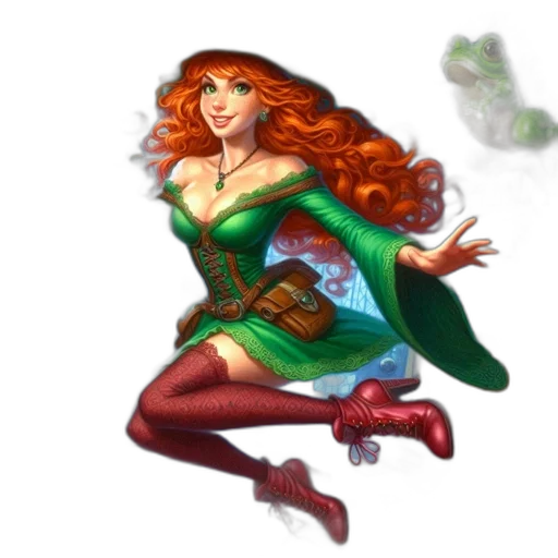 dress, fantasy art, concept art, comic book art transparent PNG cut-out