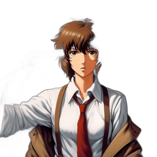 staff, jacket, anime, pixel art transparent PNG cut-out