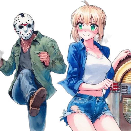 mask, jacket, concept art, anime transparent PNG cut-out