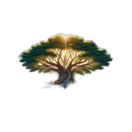 tree, crown, hair, staff transparent PNG cut-out