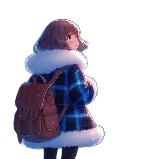 jacket, hat, dress, creature transparent PNG cut-out