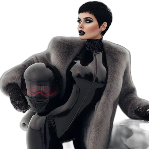 robot, mask, jacket, concept art transparent PNG cut-out