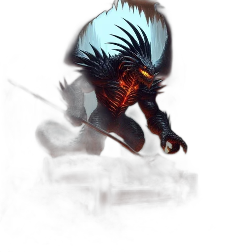 dragon, mask, creature, weapon transparent PNG cut-out