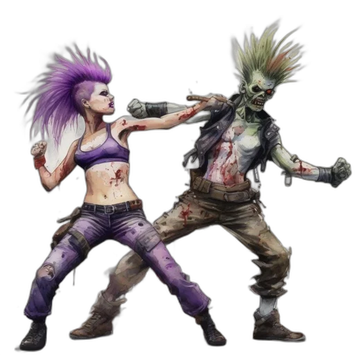 concept art, cyberpunk, fantasy art, comic book art transparent PNG cut-out