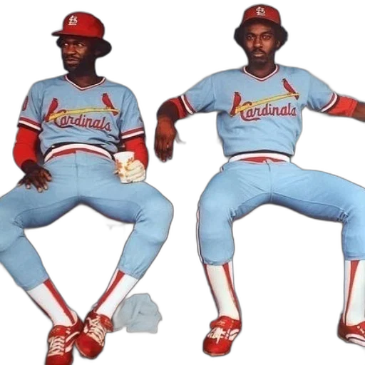 two, baseball, players, cardinals transparent PNG cut-out