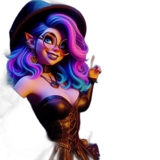 hat, dress, concept art, fantasy art transparent PNG cut-out