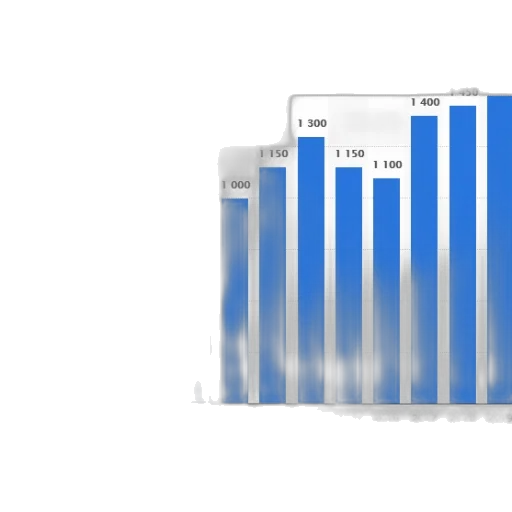 blue, bar, graph, showing transparent PNG cut-out