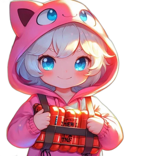 weapon, robot, jacket, staff transparent PNG cut-out