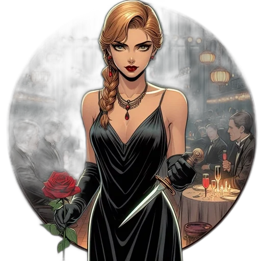 dress, comic book art, concept art, fantasy art transparent PNG cut-out