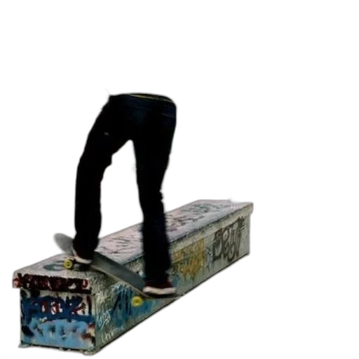 shoes, furniture, skateboarder, performs transparent PNG cut-out