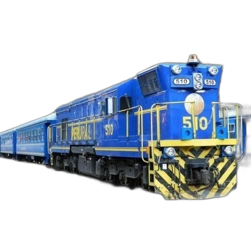 3d render, photorealistic, blue, train transparent PNG cut-out