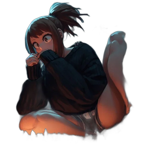 jacket, creature, face, staff transparent PNG cut-out