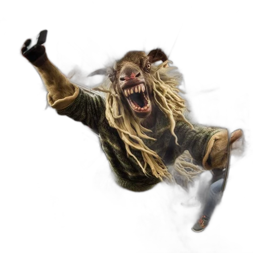 creature, animal, dragon, hair transparent PNG cut-out