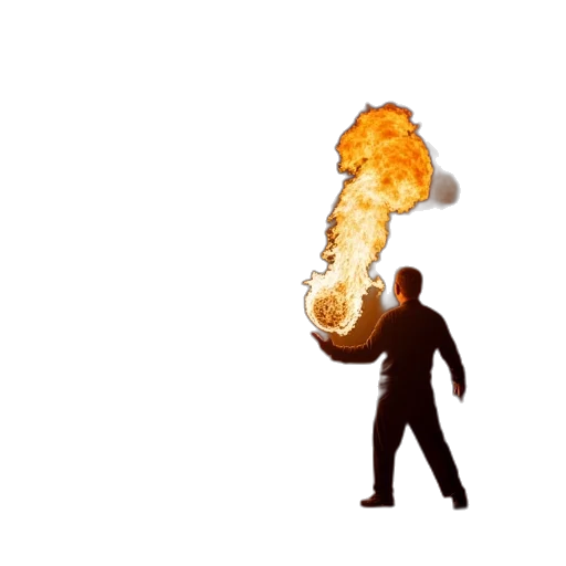 jacket, staff, weapon, hair transparent PNG cut-out