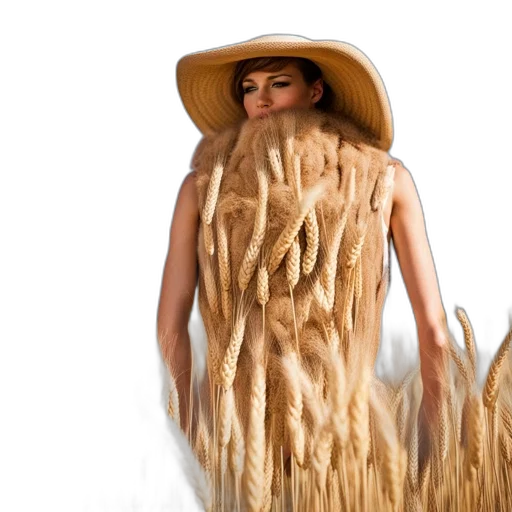 hair, dress, hat, creature transparent PNG cut-out