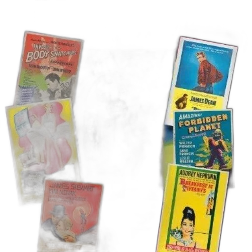 collage, classic, movie, posters transparent PNG cut-out