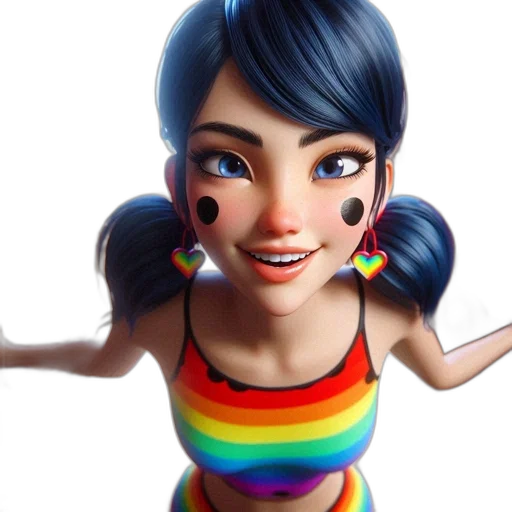 dress, face, 3d render, concept art transparent PNG cut-out