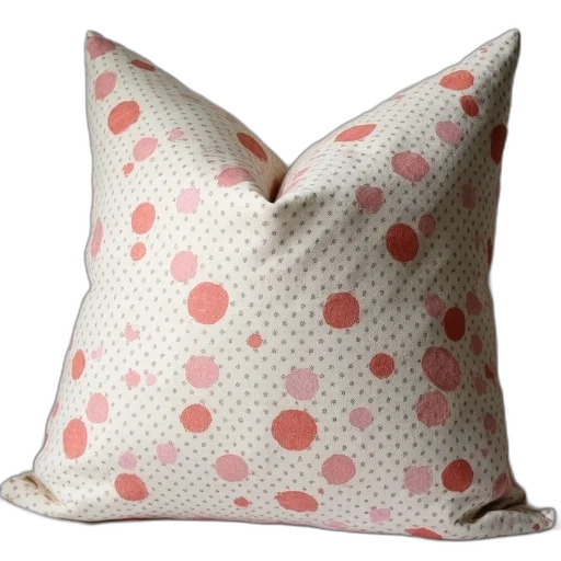3d render, painted, dots, pillow transparent PNG cut-out