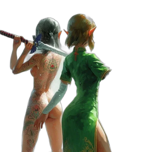 sword, dress, weapon, staff transparent PNG cut-out