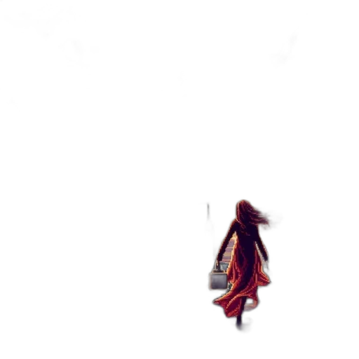 dress, creature, hair, umbrella transparent PNG cut-out
