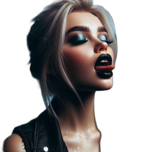 face, jewelry, mask, hair transparent PNG cut-out