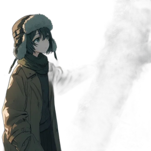 jacket, mask, hat, umbrella transparent PNG cut-out