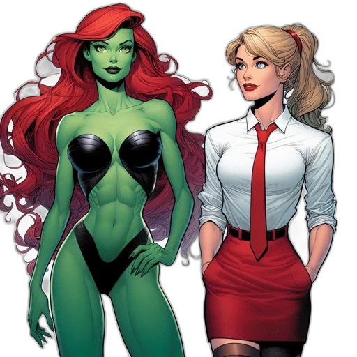comic book art, concept art, fantasy art, green transparent PNG cut-out