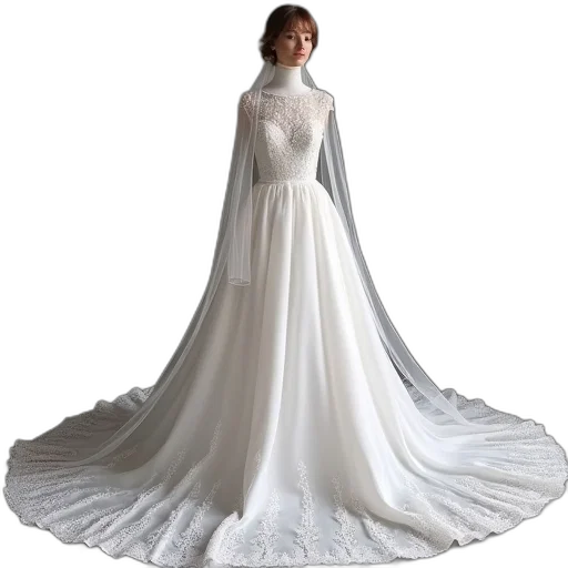 dress, crown, 3d render, photorealistic transparent PNG cut-out