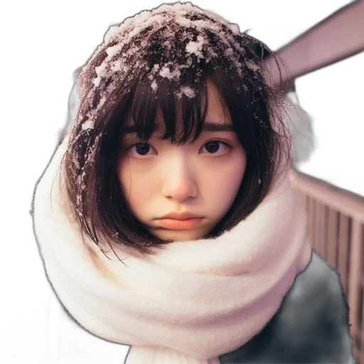 face, mask, hair, hat transparent PNG cut-out
