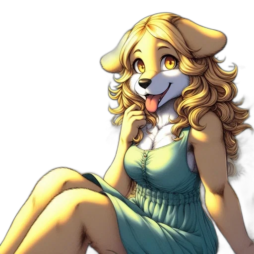 dress, staff, animal, face transparent PNG cut-out