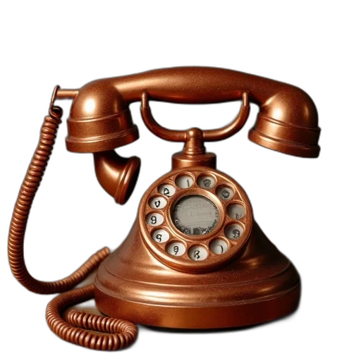copper, colored, retro, phone transparent PNG cut-out
