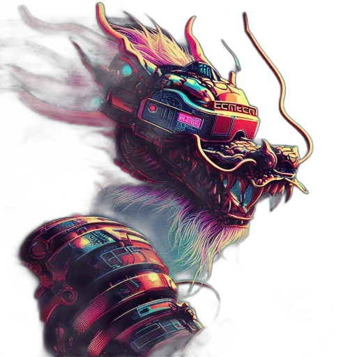 dragon, mask, creature, robot transparent PNG cut-out