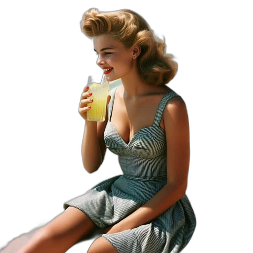 dress, food, photorealistic, woman transparent PNG cut-out