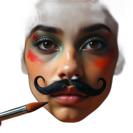 face, mask, staff, photorealistic transparent PNG cut-out