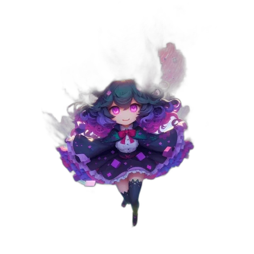 hat, dress, staff, creature transparent PNG cut-out