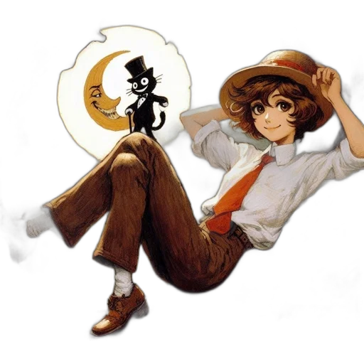 staff, hat, umbrella, concept art transparent PNG cut-out