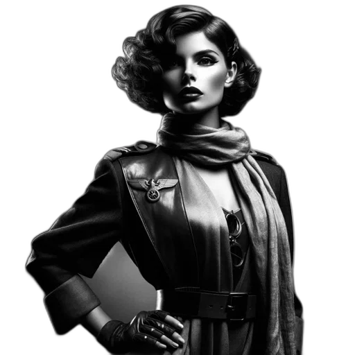 jacket, dress, staff, comic book art transparent PNG cut-out