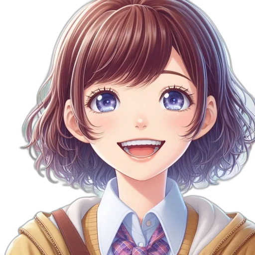face, hair, staff, jacket transparent PNG cut-out